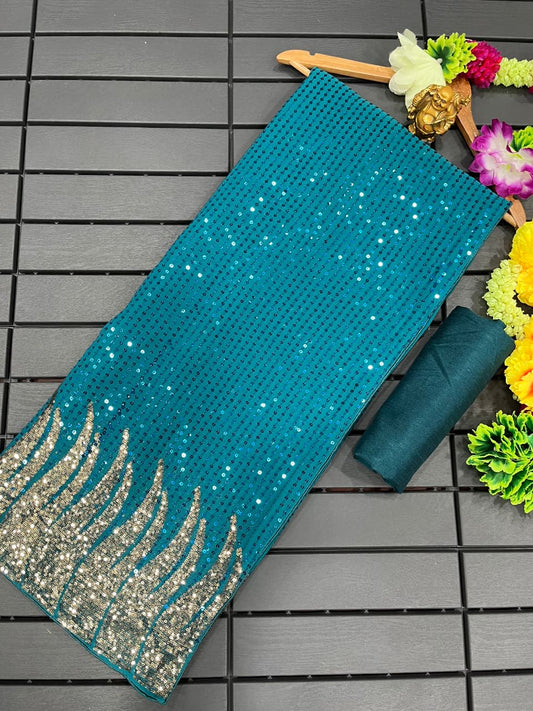 Heavy dual sequence sarees