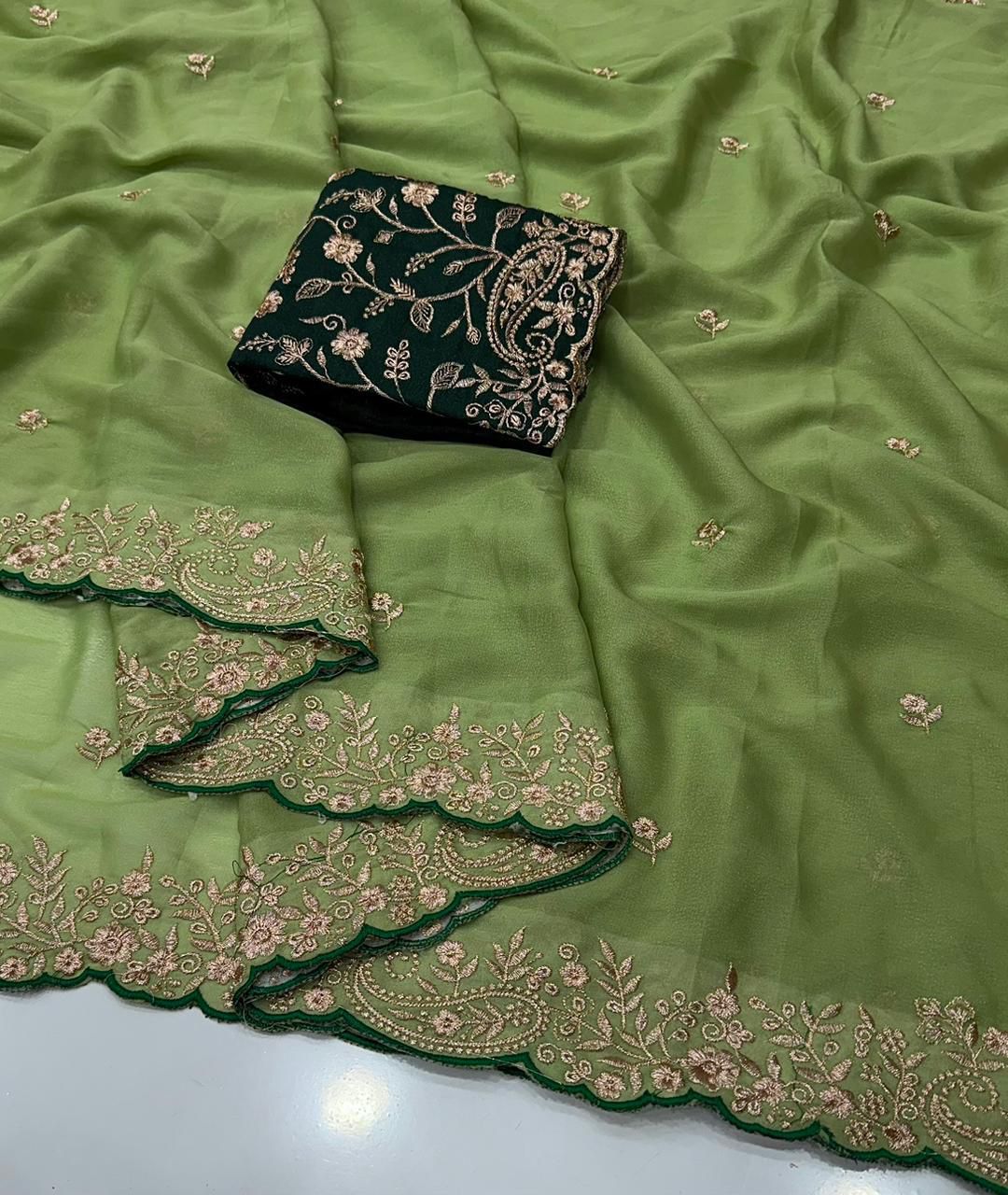 star georgette saree