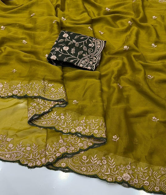 star georgette saree