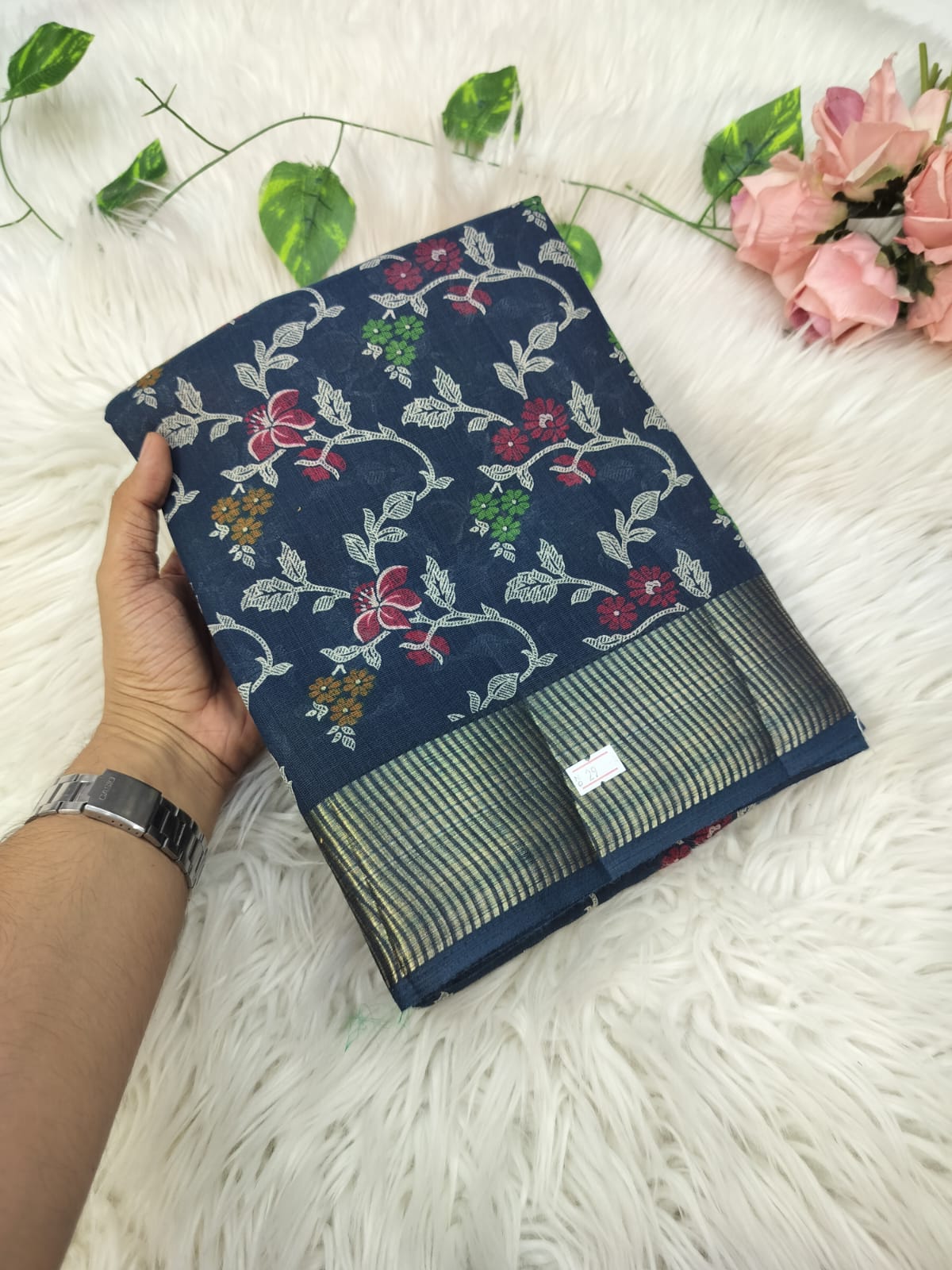 premium linen cotton sarees